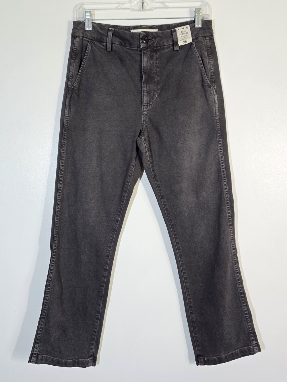 AMO Easy Trouser Washed Darkest Black 25 New